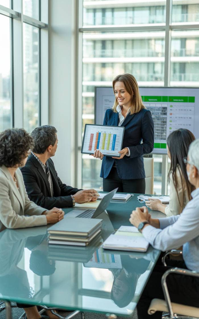 Mietverwaltung im Büro in der Stadt